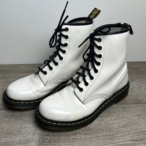 Dr. Martens White Vinyl Boots